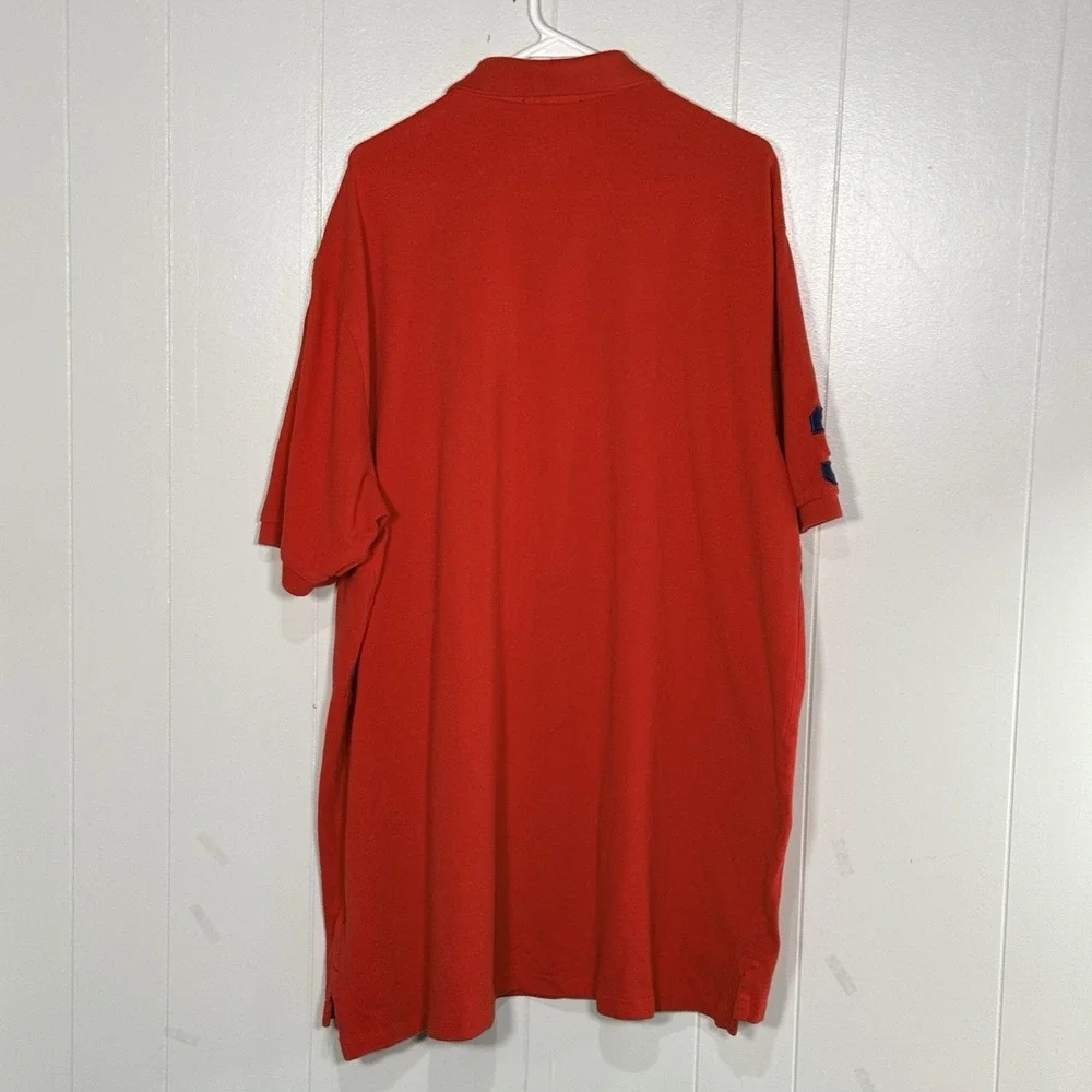 Polo Ralph Lauren Big Pony Polo Shirt Red Blue Size 2XLT Tall Mesh Pony Rugby